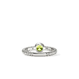 Heishi Gem Ring, Sterling Silver, Peridot