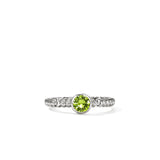 Heishi Gem Ring, Sterling Silver, Peridot