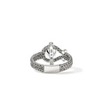 Icon Ring, Sterling Silver, Tanzanite, Diamonds, 4MM