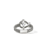 Icon Ring, Sterling Silver, Tanzanite, Diamonds, 4MM
