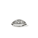 Pebble Ring, Sterling Silver, Black Sapphire