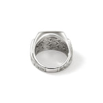 Black Sapphire Sterling Silver Signet Ring