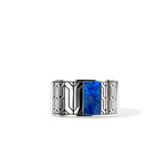 Icon 50 Ring, Sterling Silver, Lapis Lazuli