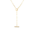 18k Yellow Gold Oro Classic 0.09cttw Diamond and Ruby Necklace 17"