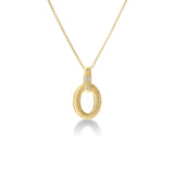 18K Yellow Gold Duchessa Small Diamond Oval Necklace