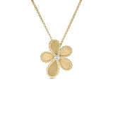 18K Yellow Gold Jasmine Diamond & Satin-Finish Flower Necklace