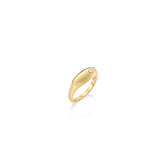 18k Gold Small Diamond Signet Ring