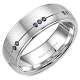 Bleu Royale 14K White Gold Wedding Band with 10 Round Blue Sapphires