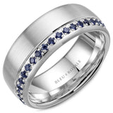 Bleu Royale 14K White Gold Wedding Band with 38 Round Blue Sapphires