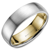 Bleu Royale 6.5mm White & Yellow Gold Wedding Band