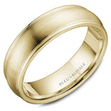 Bleu Royale 6.5mm Yellow Gold Wedding Band with Polished Edges