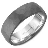 Men’s 7mm Wedding Band in 14K White Gold and Tantalum