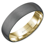 Men’s 6mm Tantalum and 14K Yellow Gold Wedding Band