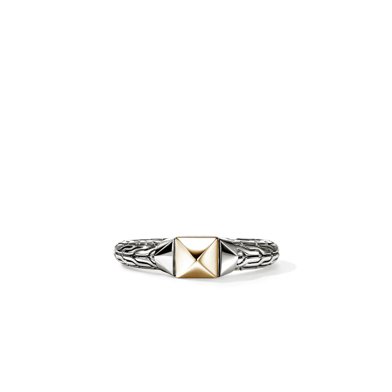 Icon Stud Ring, Gold, Sterling Silver, 5MM