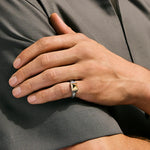 Icon Stud Ring, Gold, Sterling Silver, 9MM