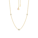 18K GOLD DIAMONDS BY THE INCH 3 STATION NECKLACE