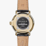Runwell Black Mother of Pearl Dial Gold PVD Case Watch 41mm