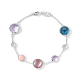 Sterling Silver 7-Stone Link Bracelet in Provenza