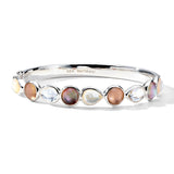 Rock Candy Multi-Stone Hinged Bangle Bracelet