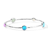 5-Stone Bangle 925 silver in Limpido
