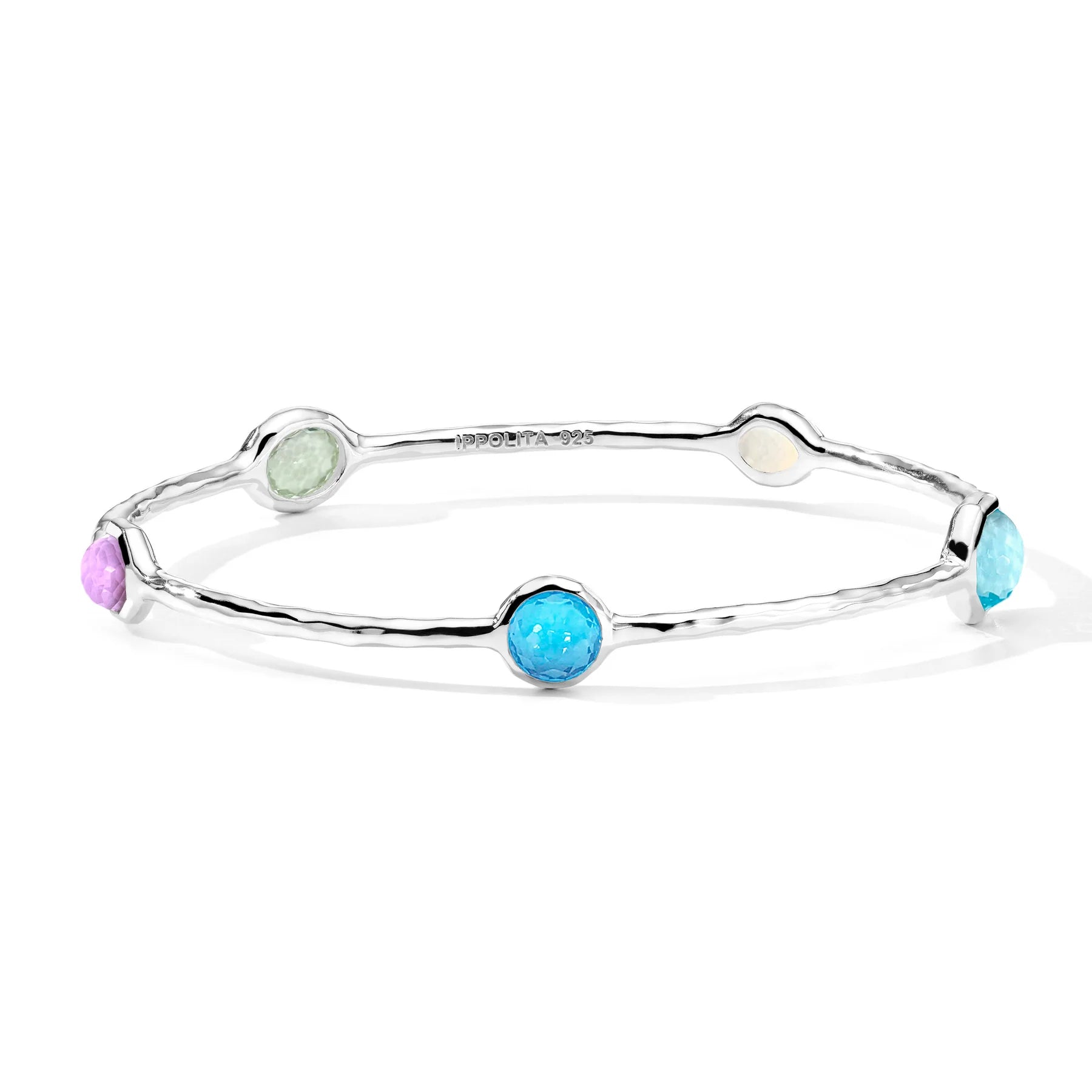 5-Stone Bangle 925 silver in Limpido
