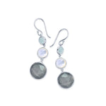 Lollitini 3-Stone Drop Earrings 925 silver in Lucente