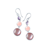 Sterling Silver Lollitini 3-Stone Drop Earrings in Provenza