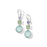 3-Stone Drop Earring 925 silver in Limpido