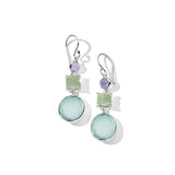 3-Stone Drop Earring 925 silver in Limpido