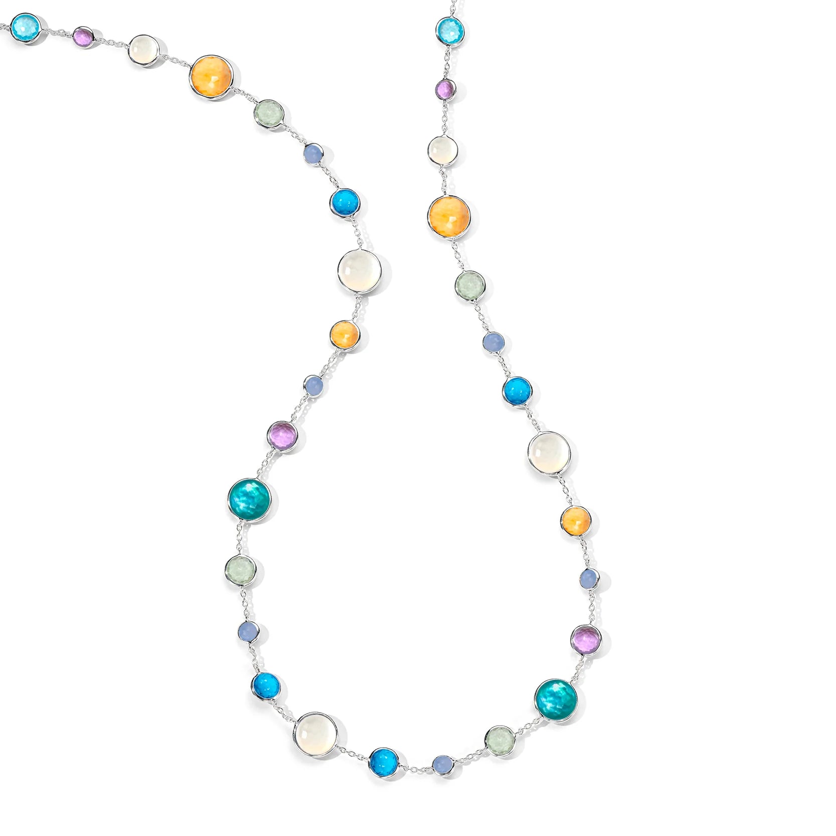 Lollitini Long Necklace 925 silver in Limpido