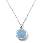 Mini Pendant Necklace 925 silver With Diamonds