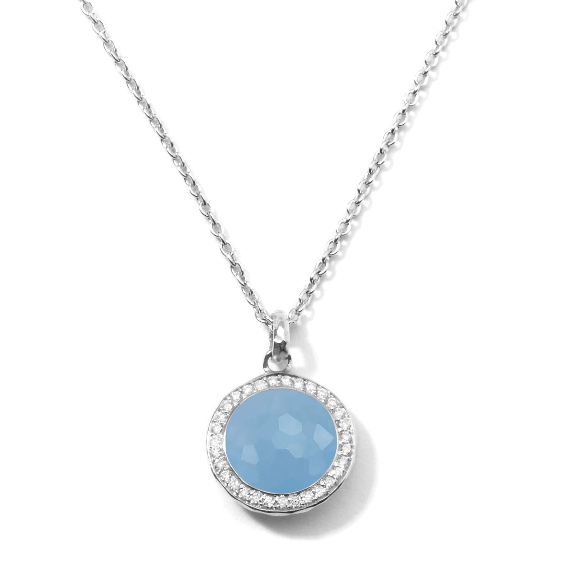 Mini Pendant Necklace 925 silver With Diamonds