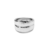 Hammer Double Band Ring 925 silver