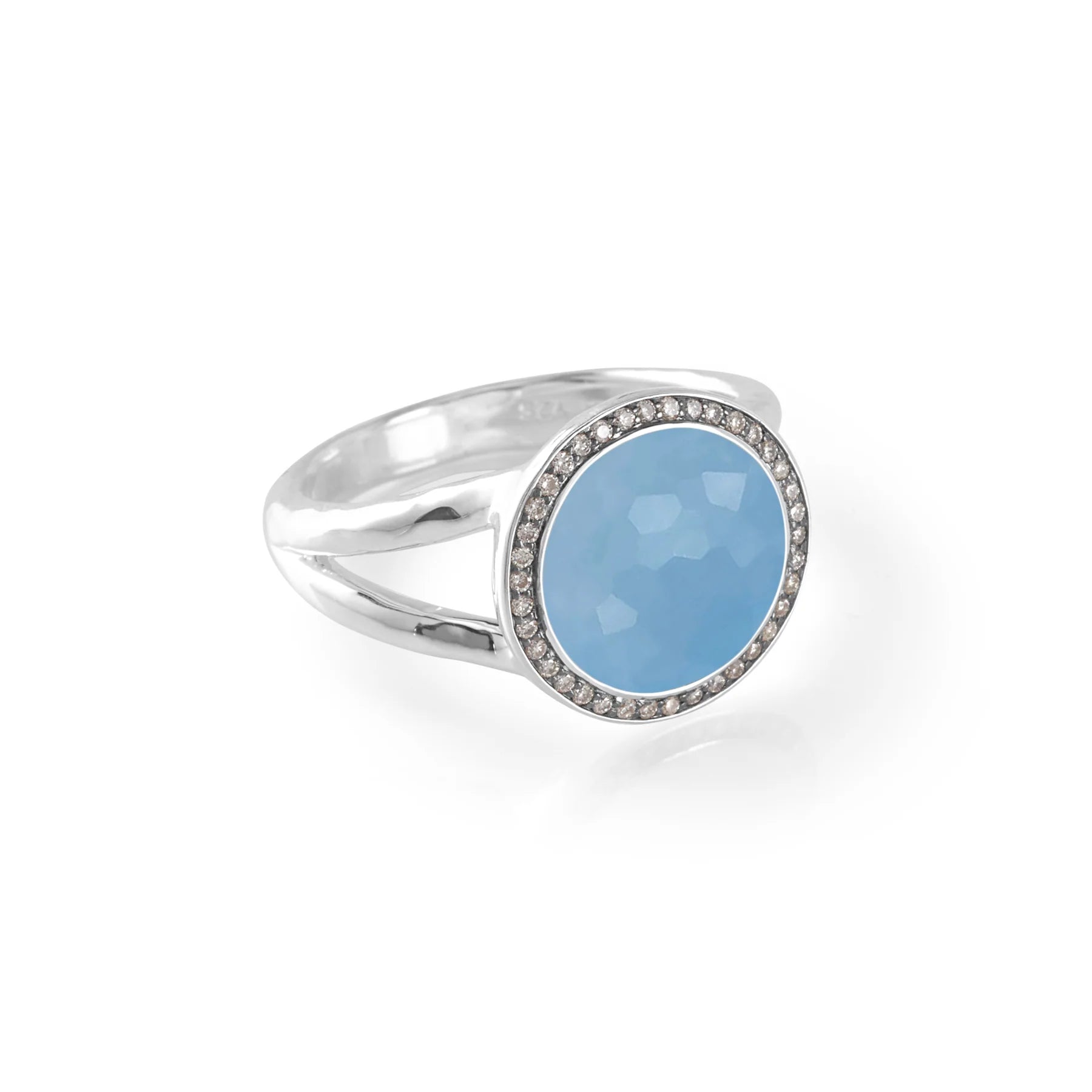 Mini Lollipop Ring 925 silver With Diamonds