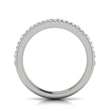 Diamond and Diamond Baguette Two Row Ring