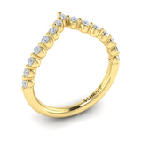 18K Yellow Gold Diamond Chevron Ring