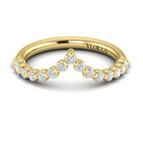 18K Yellow Gold Diamond Chevron Ring