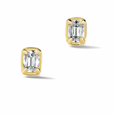 Bezel-Prong Stud Earrings