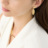 18K Yellow Gold Lunaria Twist Double Drop Earrings