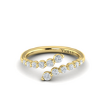 18K Yellow Gold Diamond Open Wrap Ring