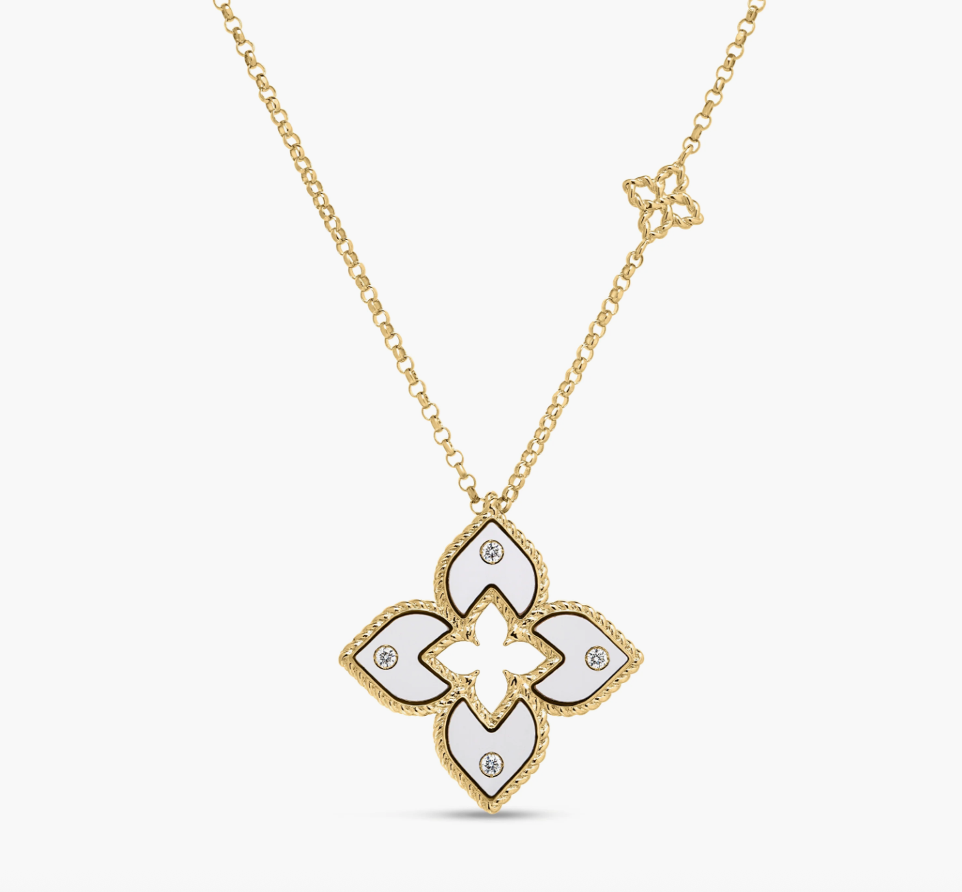 VENETIAN PRINCESS DIAMOND AND ENAMEL FLOWER NECKLACE