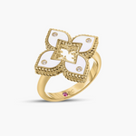 VENETIAN PRINCESS DIAMOND AND ENAMEL FLOWER RING