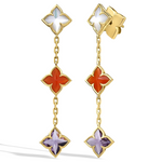 Venetian Princess Mixed Stone Dangle Earrings
