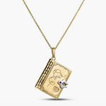Tiny Treasures 18K Yellow & White Gold Love Book Pendant Necklace