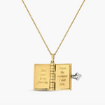 Tiny Treasures 18K Yellow & White Gold Love Book Pendant Necklace