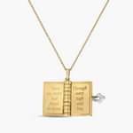 Tiny Treasures 18K Yellow & White Gold Love Book Pendant Necklace