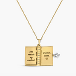 Tiny Treasures 18K Yellow & White Gold Love Book Pendant Necklace