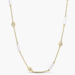 DIAMONDS BY THE INCH ENAMEL BAR AND BEZEL STATION NECKLACE
