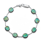 Polished Rock Candy Mini Oval Slice Chain Bracelet