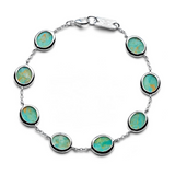 Polished Rock Candy Mini Oval Slice Chain Bracelet